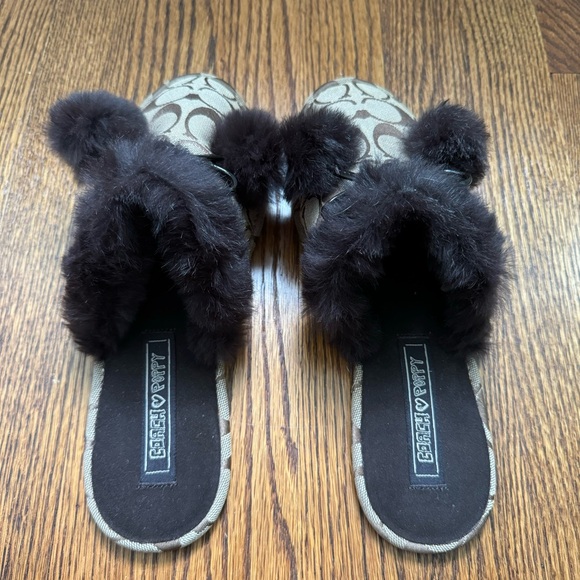 NWOT Coach Poppy Jayda Signature Slippers - Picture 3 of 8